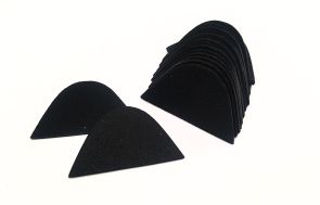 Teenstukken rubber (D=3.5mm H=5mm)zwart, moresco of havanna