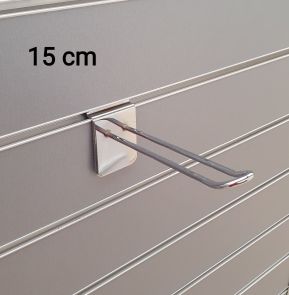 slatwall haken euro dubbel 15 cm