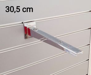 slatwall dragers chroom 30,5 cm per 3 stuks
