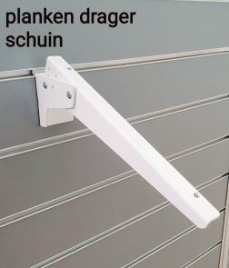 slatwall dragers schuin wit 30cm per 3 stuks