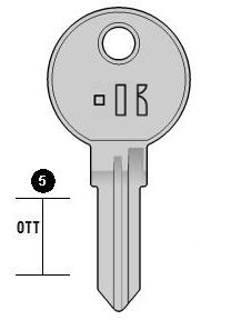 abu43 cilindersleutel (ab43 - 1704 -5 - arn3)