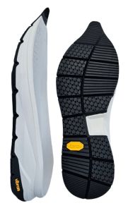 Vibram 893CS August, sneaker onderwerk wit met zwarte loopzool