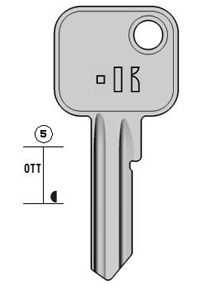 BB10ST CILINDERSLEUTEL (BAB25 - 1910 - BAB14D)