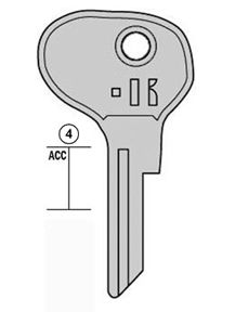 BH1 CILINDERSLEUTEL (BH4 - 596 - BH1)