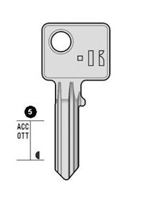 bu23s cilindersleutel (bur23r - 1725 -5l - bur14)