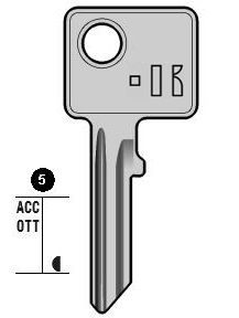bu3 cilindersleutel (bur20 - 1703 - bur4d)