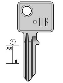bu4s cilindersleutel (bur21r - 1702 -5bur5)