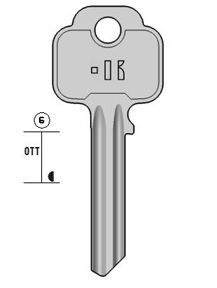 chu6  cilindersleutel  (chu6 - 1541 - chu1d)