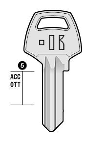 cor5pd  cilindersleutel  (cb3 - 1010l - cor40)