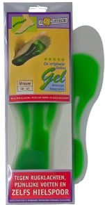 Gel massage zolen, groen. staffelkorting vanaf 7 en 12 paar