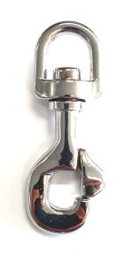 Karabijnhaken groot 70mm nikkel
