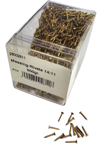 Rivets messing 14/11, per 500 gram