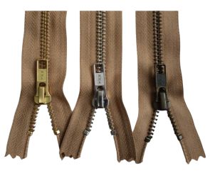 rits metaal beige