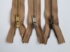 rits metaal beige