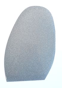 Mirror beschermzolen dames mt.3 heren mt.4 glanzend zilver, dikte 1.3mm, minimale afname 5 paar