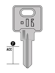 oj6 cilindersleutel (oj6r - 1674 - oj12)