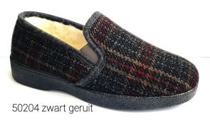 Blenzo ruitpantoffel 50204 zwart, maat 39 t/m 50