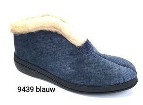 Blenzo vachtpantoffel 9430, verkrijgbaar in zwart en blauw, 36 t/m 42