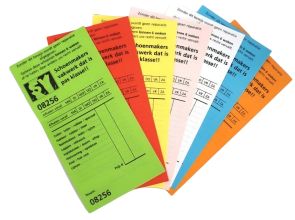 Reparatiekaartjes standaard of met eigen naam en logo (kaartjes eigen naam en logo zijn excl. toeslag lijmen € 54,00)