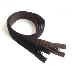 rits YKK 4.5mm zwart en bruin