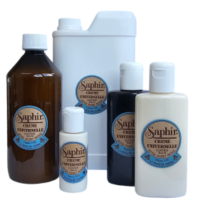 Saphir crème universelle, ledermelk in kleurloos en zwart