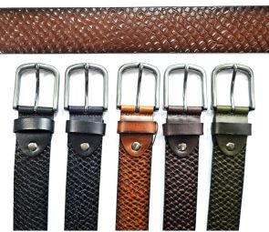 SV luxe herenriem artikel S-75 (4cm) met croco-print