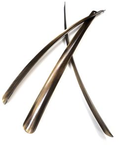Schoenlepel brons 53cm metaal, extra zware uitvoering