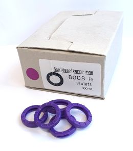 sleutel ringen pvc 100 per kleur