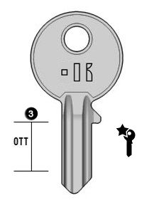un3pd cilindersleutel (ul056 - u1d)