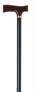 Wandelstok verstelbaar / passtok al/zw 40225S