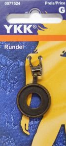 YKK zip 007524 rundel alt messing