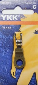 YKK zip 0088689 pendel altmessing pendel silber
