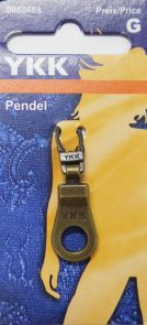 YKK zip 0581761 pendel silber