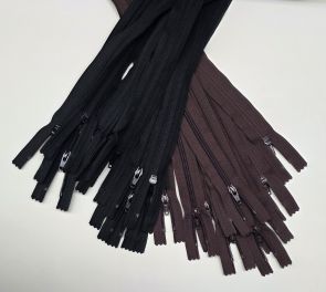  YKK ritsen assortiment (100 ritsen) 6mm tot en met 50cm, zwart en bruin