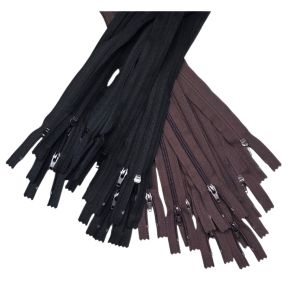  YKK ritsen assortiment (100 ritsen) 6mm tot en met 50cm, zwart en bruin