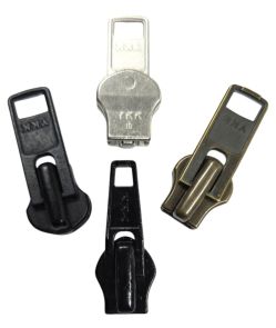YKK ritstrekker 10mm, rits metaal, minimale afname 5 stuks, verkrijgbaar in nikkel, antiek en zwart