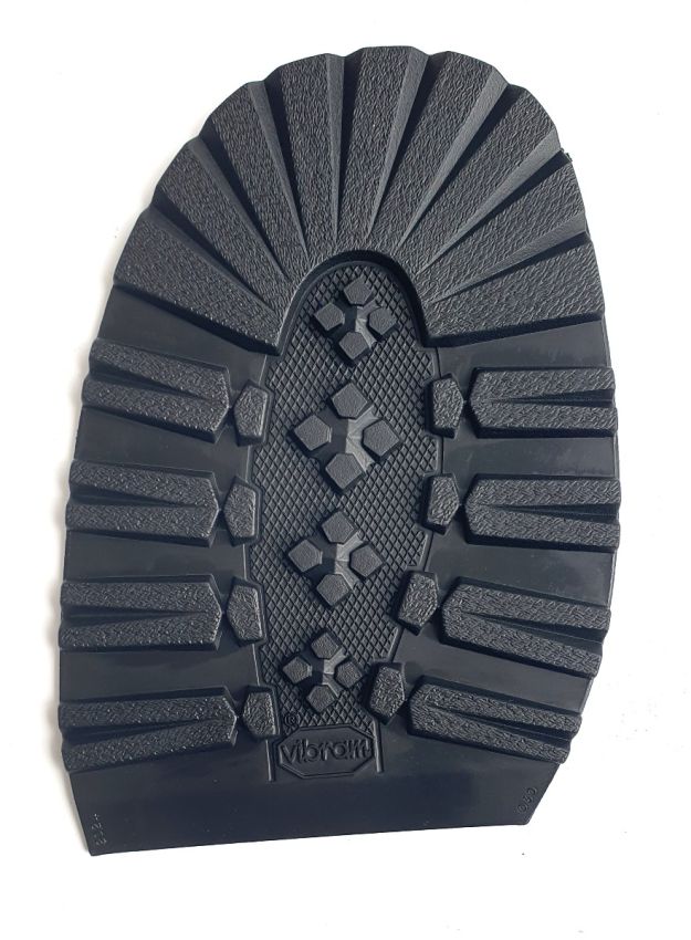 Vibram 2024 halve profielzool zwart